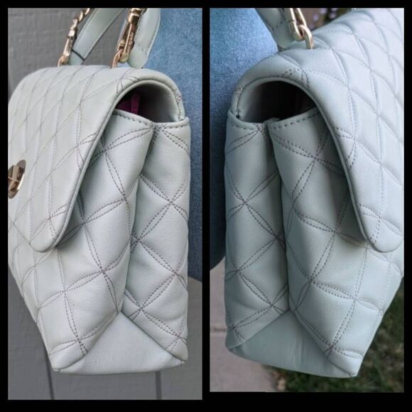 Kate Spade NY Natalia Top Handle Satchel Crossbody Bag in Crystal Blue. - Picture 7 of 10